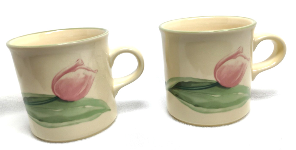 Set 2 Pfaltzgraff Garden Party Floral Coffee Mugs Retired Replacement USA